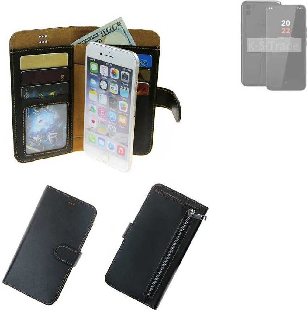 K-S-Trade Schutz Hülle kompatibel mit Volla Phone 22 Klapphülle Case Phone cover Slim Handytasche Handy Hülle schwarz aus Kunstleder (1 Stk)