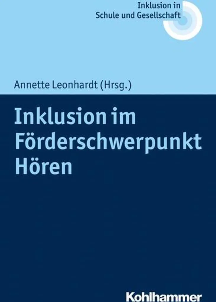 Livre Inklusion im Förderschwerpunkt Hören sur l'inclusion auditive