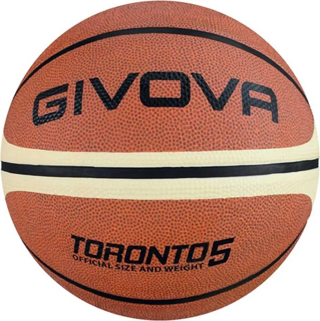Ballon de Basket Taille 5 Givova Toronto Rouge pour École de Sport