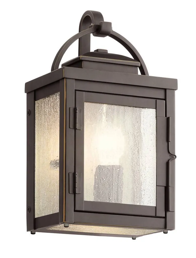 Lanterne murale extérieure Carlson en aluminium bronze foncé IP44