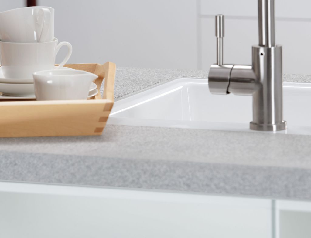 Villeroy & Boch Keramikspüle 67122FKR, Subway 60 flat Flächenbündige Spüle - inkl.