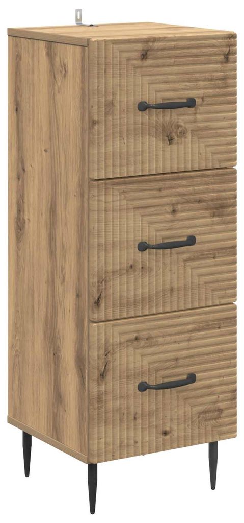 Schubladenschrank Artisan-Eiche 33 x 34,5 x 89,5 cm