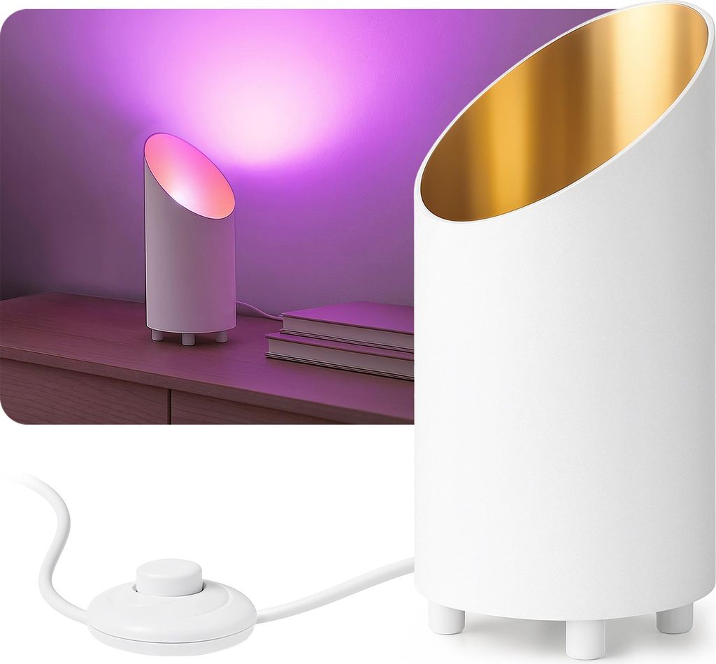 SSC-LUXon Bodenlampe AUREVA indirekte Beleuchtung – dekorative Stehlampe mit Smart WLAN GU10 5W 3CCT– App Steuerung, Alexa Google kompatibel