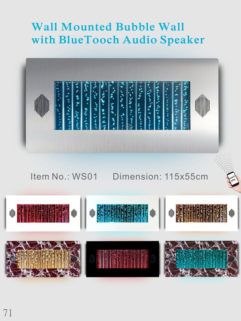 Wandpaneel led Wasserwand Wasser Wände Wasser Blasen Wand Waterwall 115x55 Bild