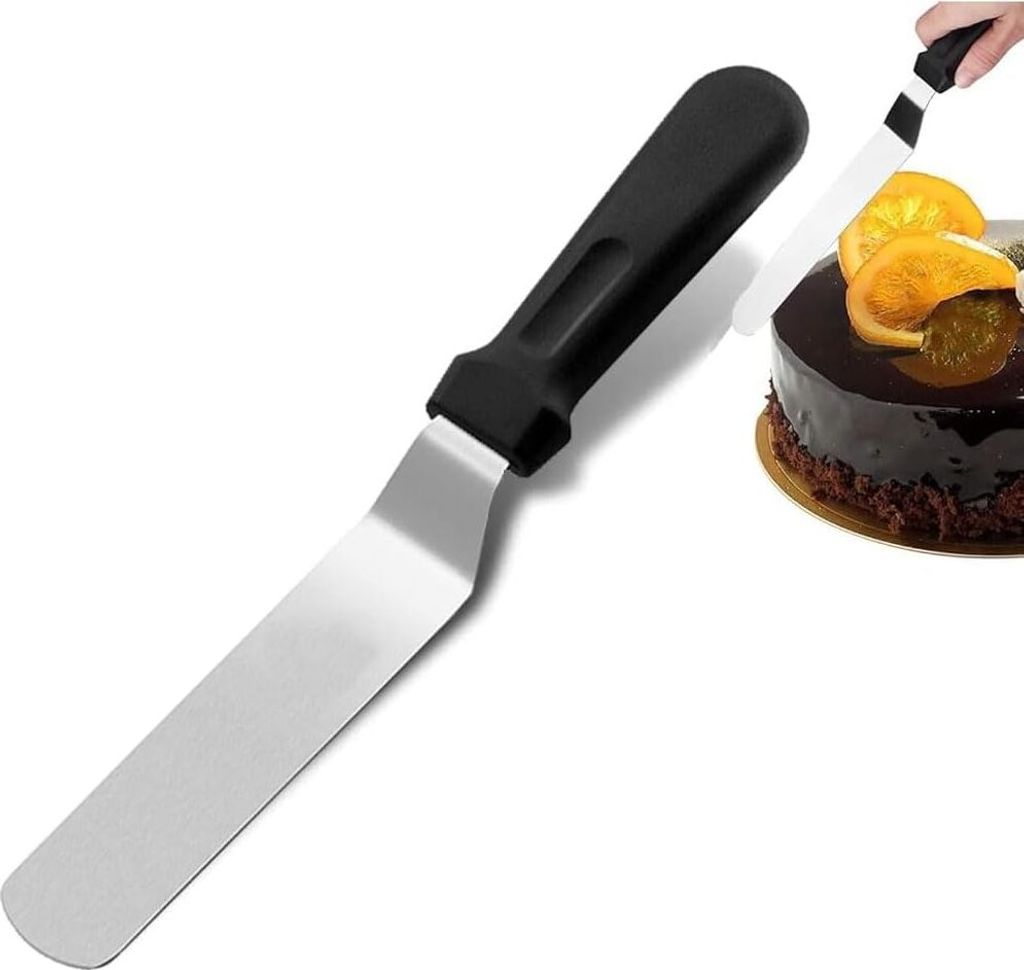 6 Zoll Tortenspachtel, Winkelpalette, Edelstahlklingenspatel klein Backzubehör für Haushalt, Bäckerei oder Küche