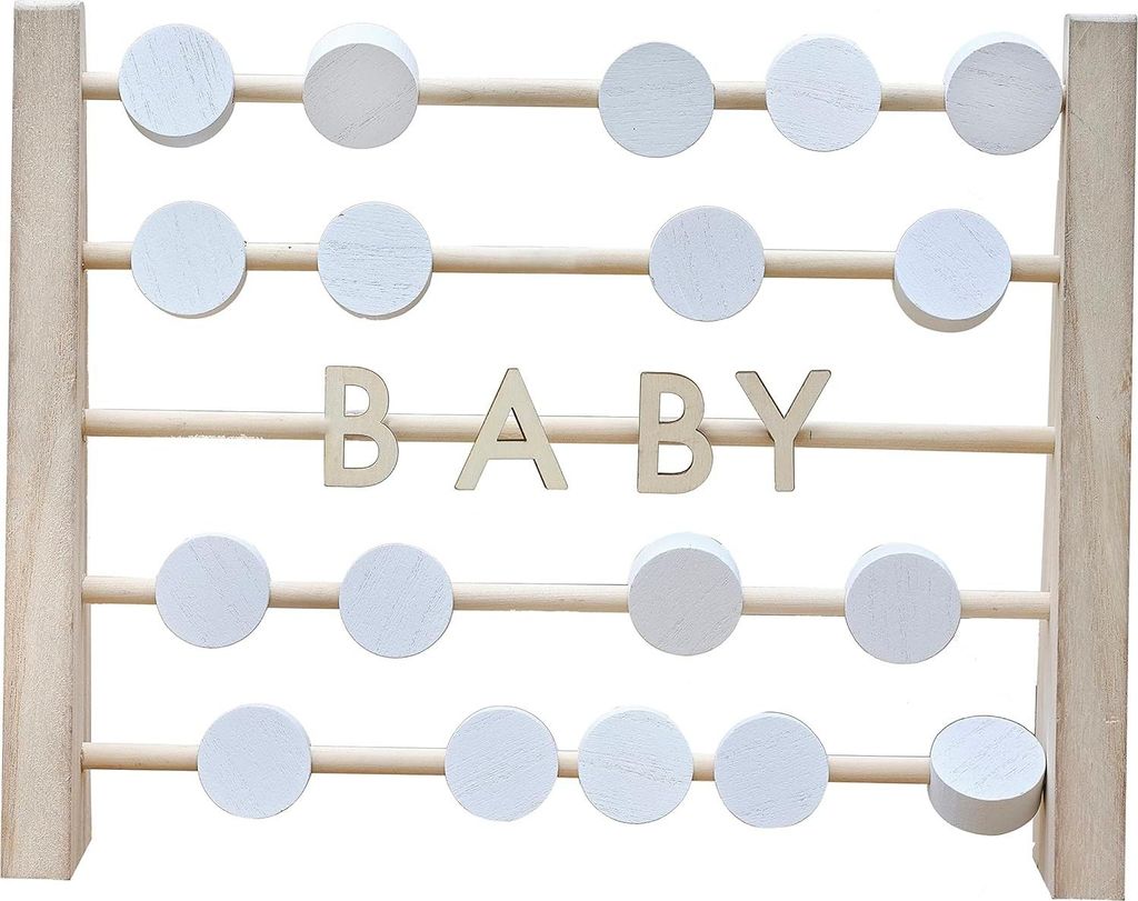 Hölzerne Abakus Alternativ Gästebuch Baby Shower - Mehrfarbig 30x40 cm