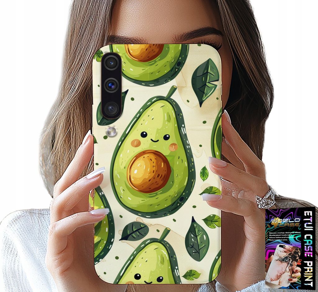 Etui Für Samsung A50 / A30S - Süsses Lächelndes Avocado-Etui
