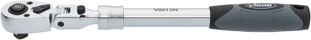 VIGOR Teleskop Gelenk-Umschaltknarre V6612N 1/2" 490 mm