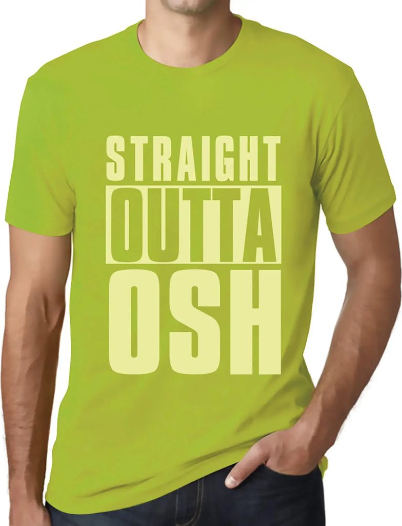Herren Grafik T-Shirt Direkt aus dem Osh – Straight Outta Osh – Öko-Verantwortlich Vintage Jahrgang Kurzarm Lustige Druck Geburtstag Geschenk ...