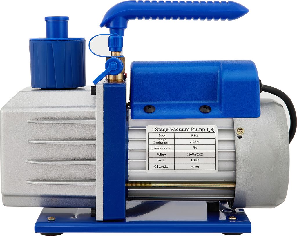 SucceBuy 5 Gal 5CFM 1/3HP einstufige Vakuumkammer und Pumpenkombination, 5 Pa, AC 230 V, 50 Hz, für Haushaltsklimaanlagen, Autowartung und Vakuumv...