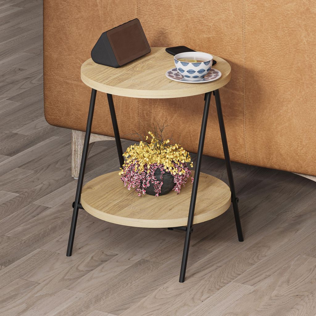 Decortie Beistelltisch Essel Saphir Eiche 35 x 35 x 42 cm Produktbild 