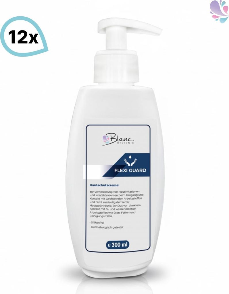 Hautschutzcreme, silikonfrei, höchst ergiebig im Mini Fix-System 12x300 ml