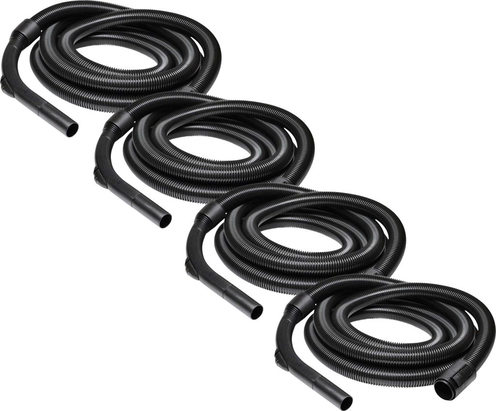 vhbw 4x Ersatz Schlauch kompatibel mit Kärcher MV 3 Premium, MV 4 Car Kit, MV 4 Premium, MV 4 Staubsauger - 5,5 m, Handgriff, 58 mm Rundanschluss