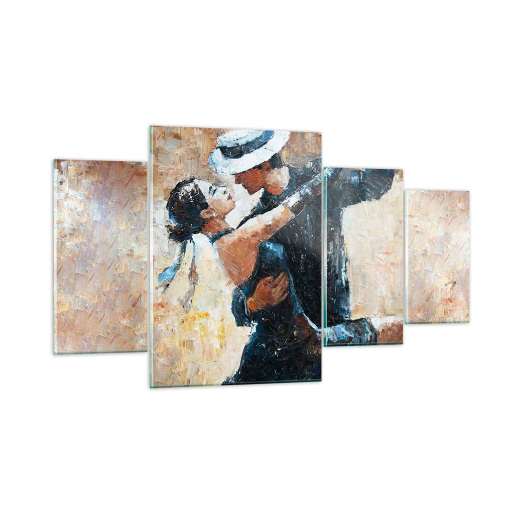 Bilder auf glas - tanzen sie - 160x90cm - Glasbilder - Wandbilder - Bilder - Kunstdruck - zum Aufhängen bereit - Wanddekoration aus Glas - Glas Bi...