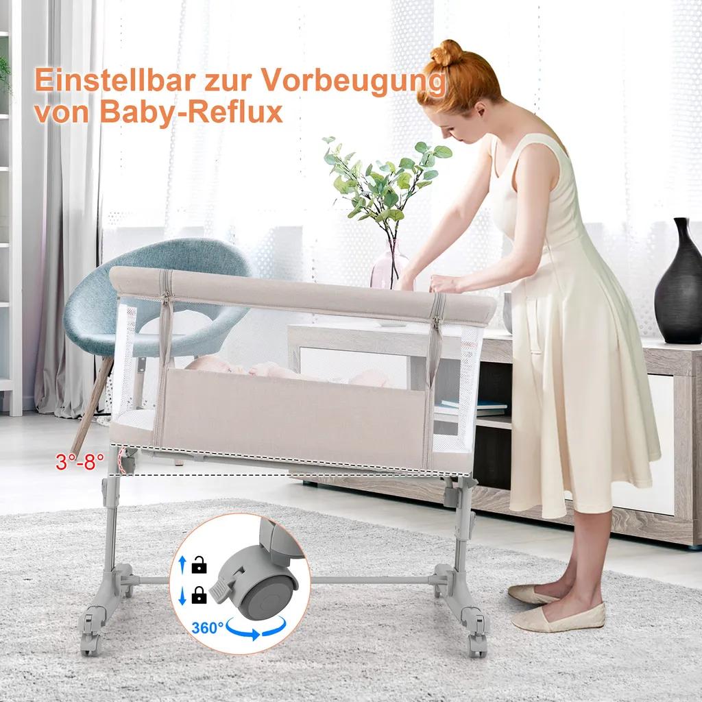 Lit bébé 3 en 1 réglable : solution anti-reflux et sommeil partagé - 3