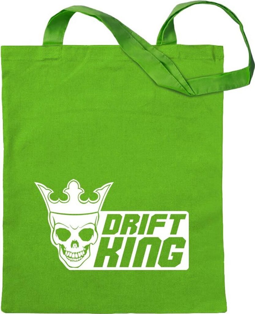 Kiwistar - Baumwolltasche - hellgrün - Drift King - Tragetasche Stoffbeutel Umhängetasche Langer Henkel