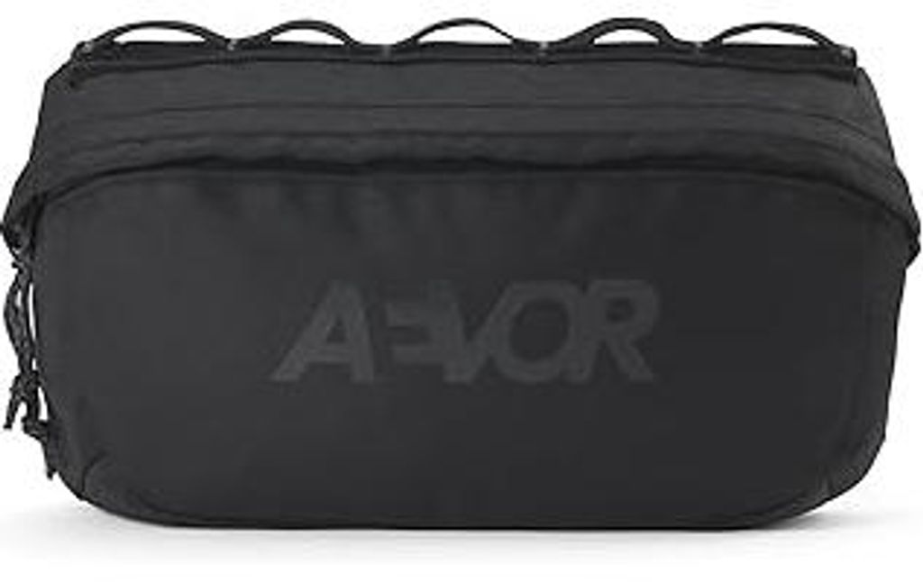 AEVOR Bar Bag Mini Black Eclipse - Lenkertasche Fahrrad - Wasserabweisend - 1 L Volumen - 2 Innentaschen - Nachhaltig - PFC-freie Imprägnierung