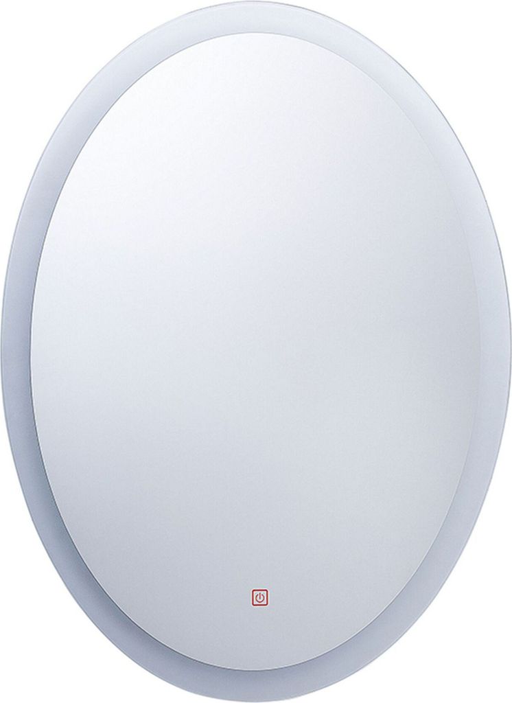 BELIANI Nástenné zrkadlo s LED svetlom strieborné 60 x 80 Obrázok produktu 