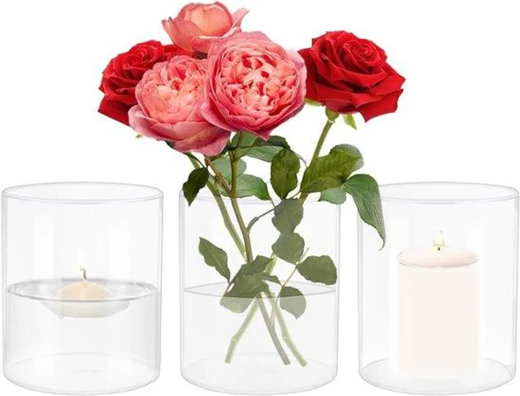 Set de 3 Vases Hauts pour Décoration de Mariage et Réception Chic
