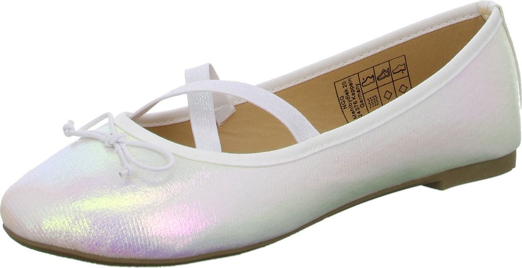 girlZ onlY Mädchen-Ballerina Mehrfarbig, Farbe:weiß, EU Produktbild 