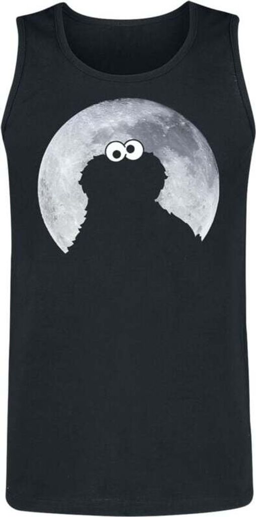 Sesame Street Tank-Top Herren Krümelmonster - Moonlight - Cookie Monster schwarz M