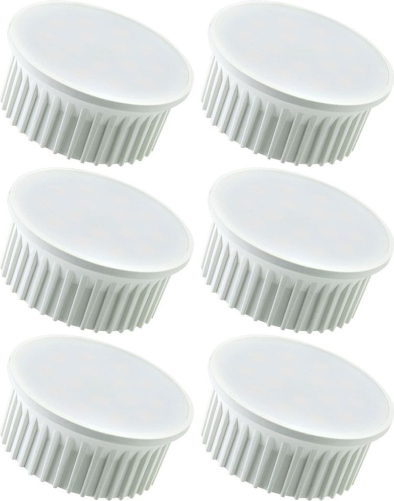 6 x LED Leuchtmittel Modul 5W = 50W matt 230V 400lm 865 Tageslicht 6500K kaltweiß flach 120°