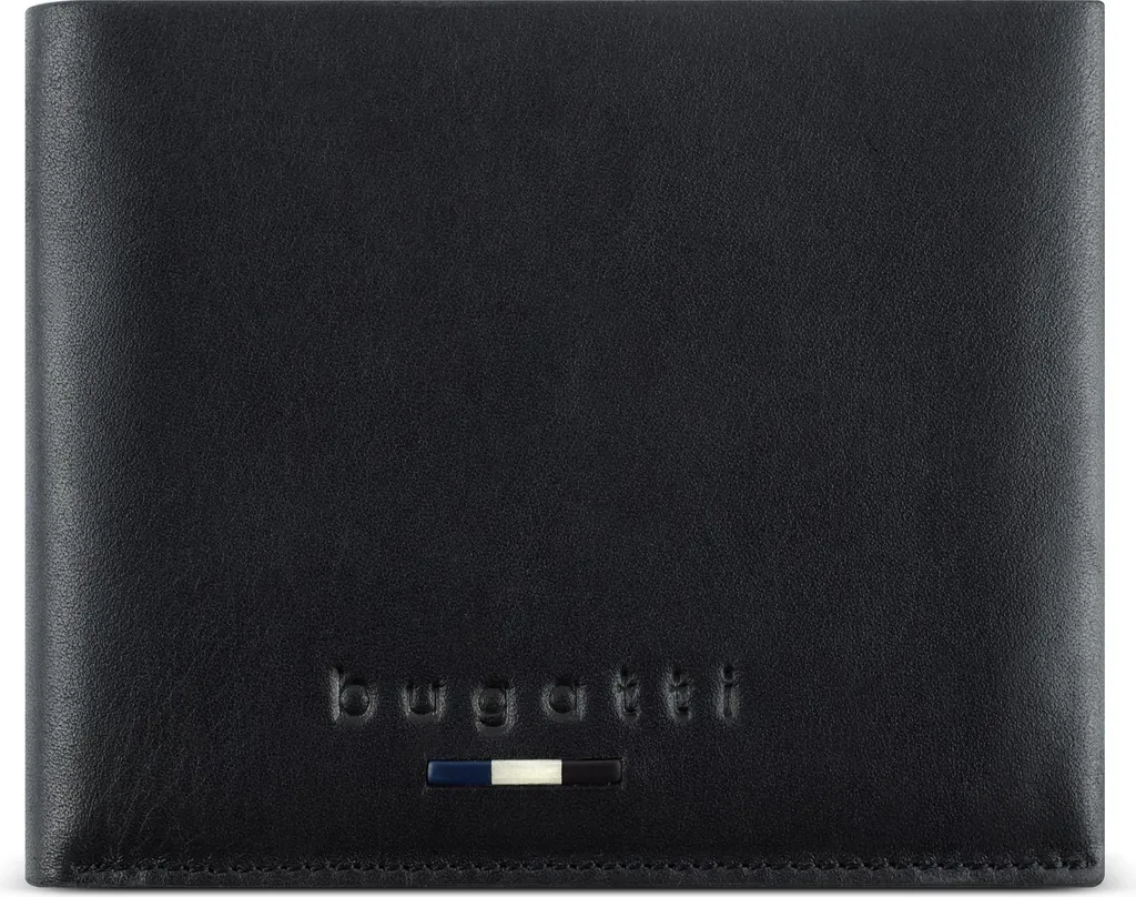 Bugatti Romeo Card Case Nero: Porta Carte Pelle RFID Anti-Frode
