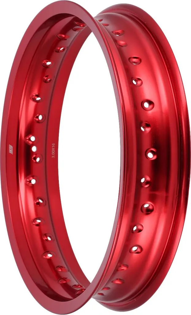 Jante alu 16'' rouge anodisée ultra légère et résistante à la rouille