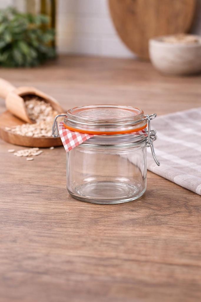 Set aus 6 Glas-Einmachgläsern 250 ml – mit Bügelverschluss