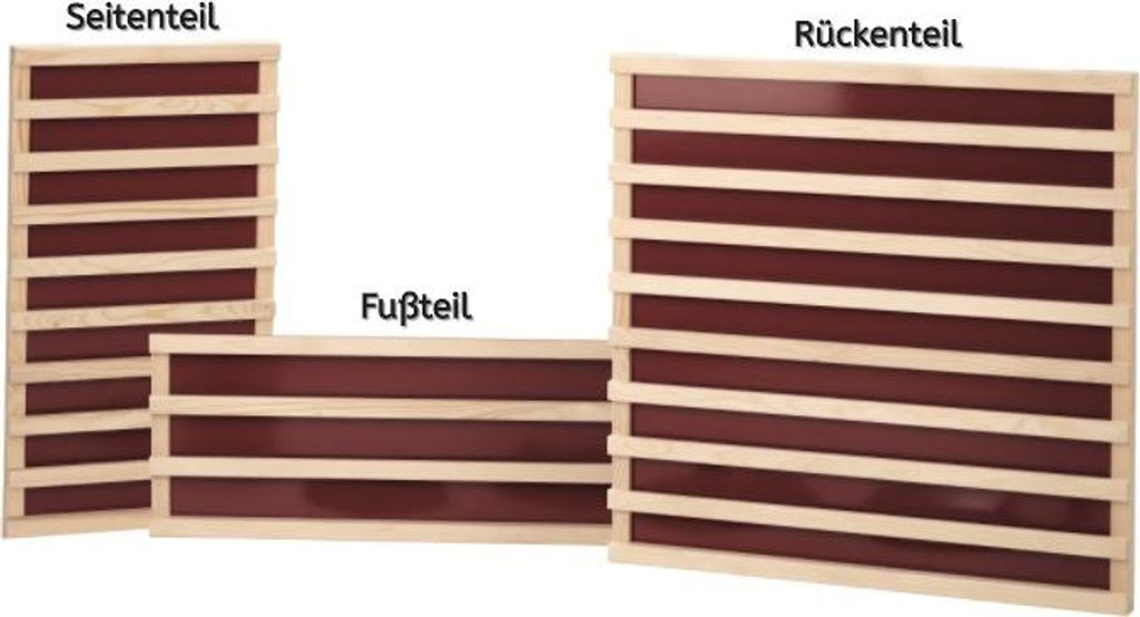 Infraworld Flächenheizsystem Rückenteil in Fichte/Espe 850 x 820 x 50 mm Espe anthrazitgrau