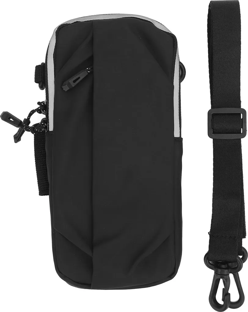 Portacellulare da Corsa Impermeabile in PU Nero: Comfort e Grip Sicuro