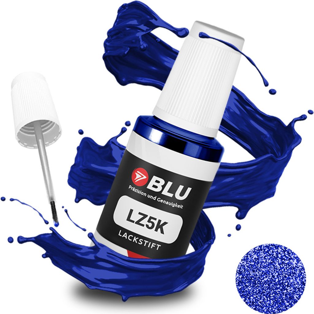BLU Auto Lackstift Blau kompatibel für Audi LZ5K SantorinBlau | Auto Lack Reparatur Ausbesserungslack