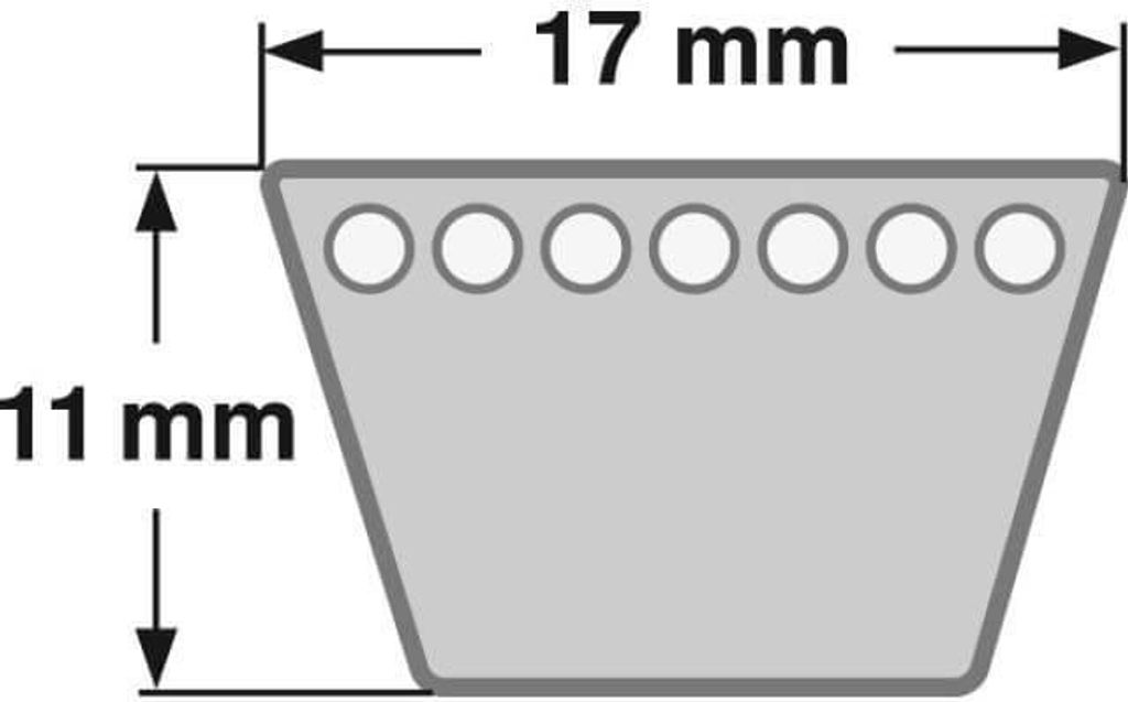 Keilriemen BX / 17 x 1550 Li - BX 61 DIN 2215 ConCar