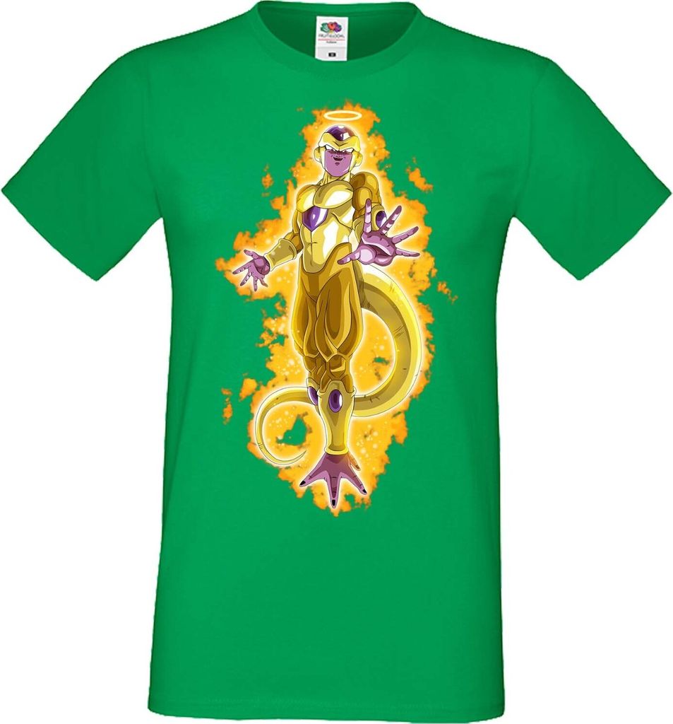 Herren T-Shirt Anime Manga Dragon Anime Manga Ball Z 08 Golden Freezer, Man 3XL / Grün