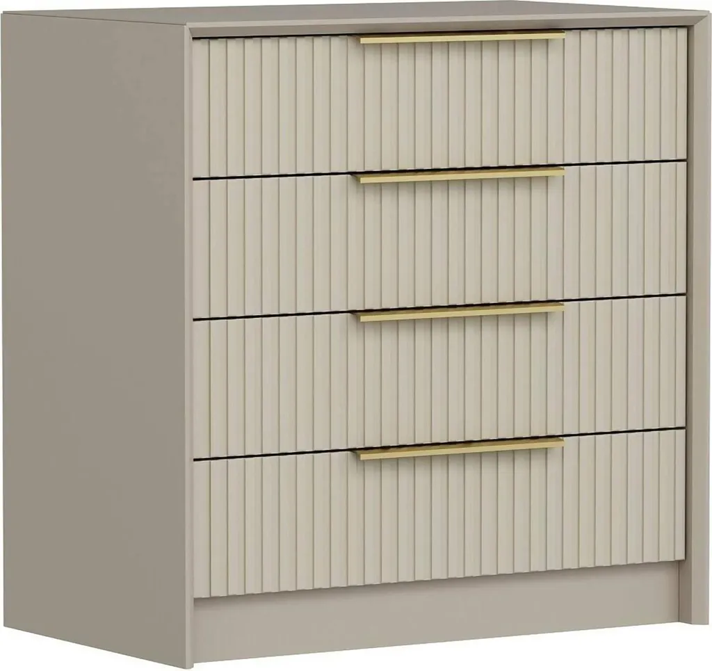 Commode de Chambre 7 Tiroirs Gris Ciment Fanoos Idéale pour Ranger