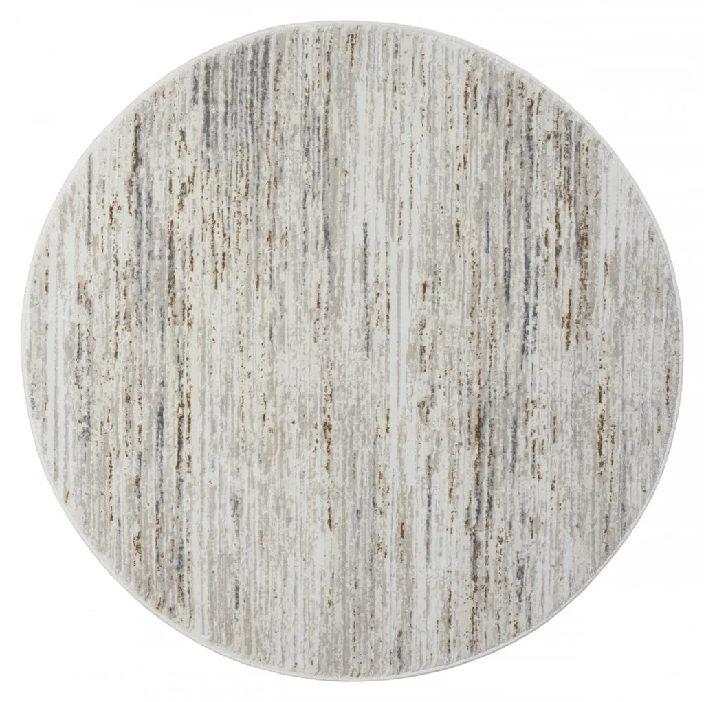Tapis crème My Passion CA60030 rond 120 cm - Finition veloutée durable