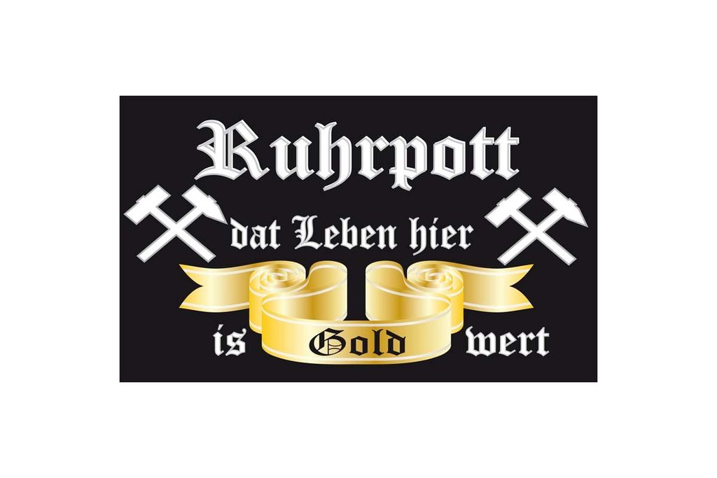 Flagge Ruhrpott schwarz 90 x 150 cm Fahne 