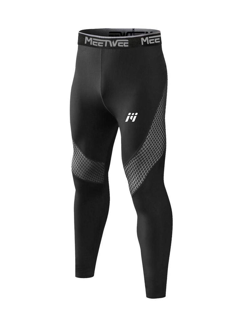 Thermounterwäsche Unterhose, Funktions Herren Funktionswäsche Skiunterwäsche Winter Suit Ski Thermo-Unterwäsche Thermowäsche Leggings-A-Schwarz-S