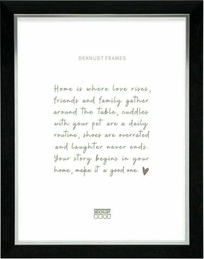 Cornice Deknudt S45VH2 18x24 Nera - Design Contemporaneo per Foto e Poster
