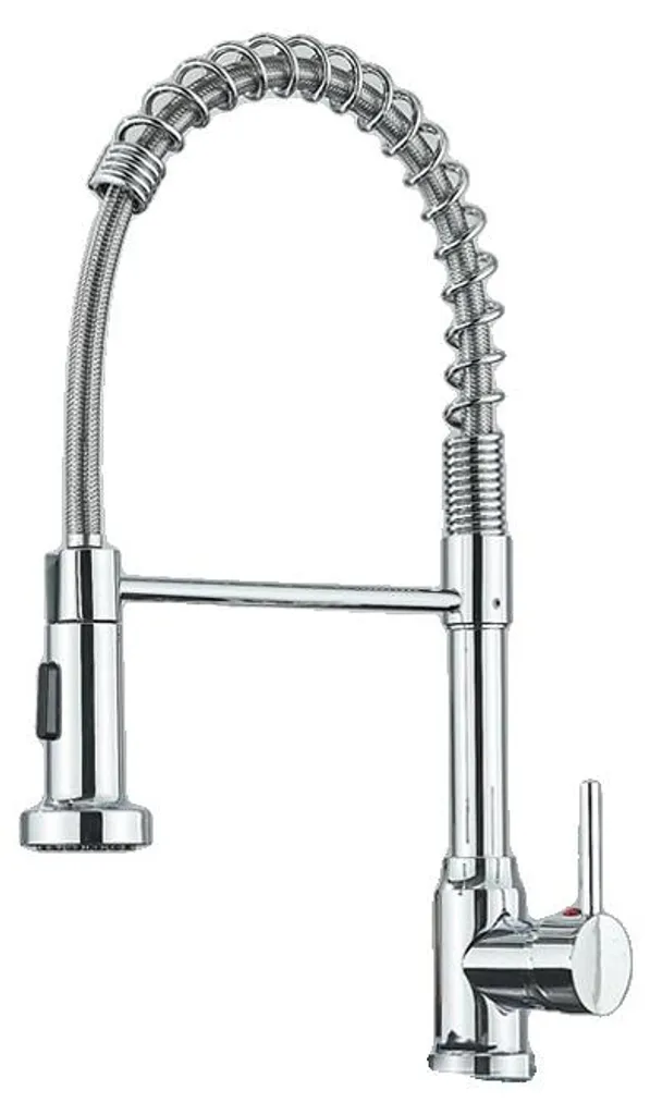 Robinet de cuisine pour évier double à 360 degrés et finition chrome A