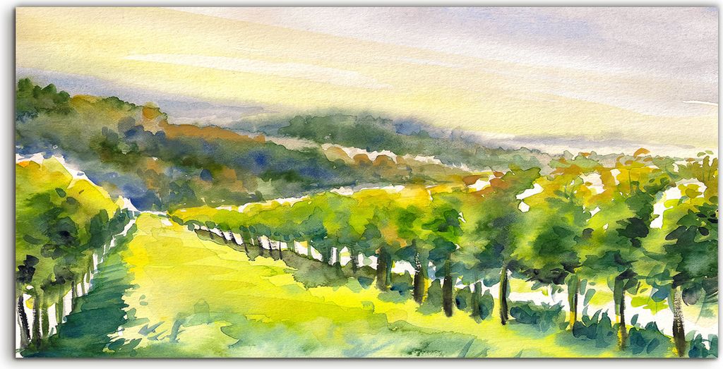 Coloray Acrylbild 120x60 Wandbild Acrylbilder Aquarell aus der steirischen Toskana