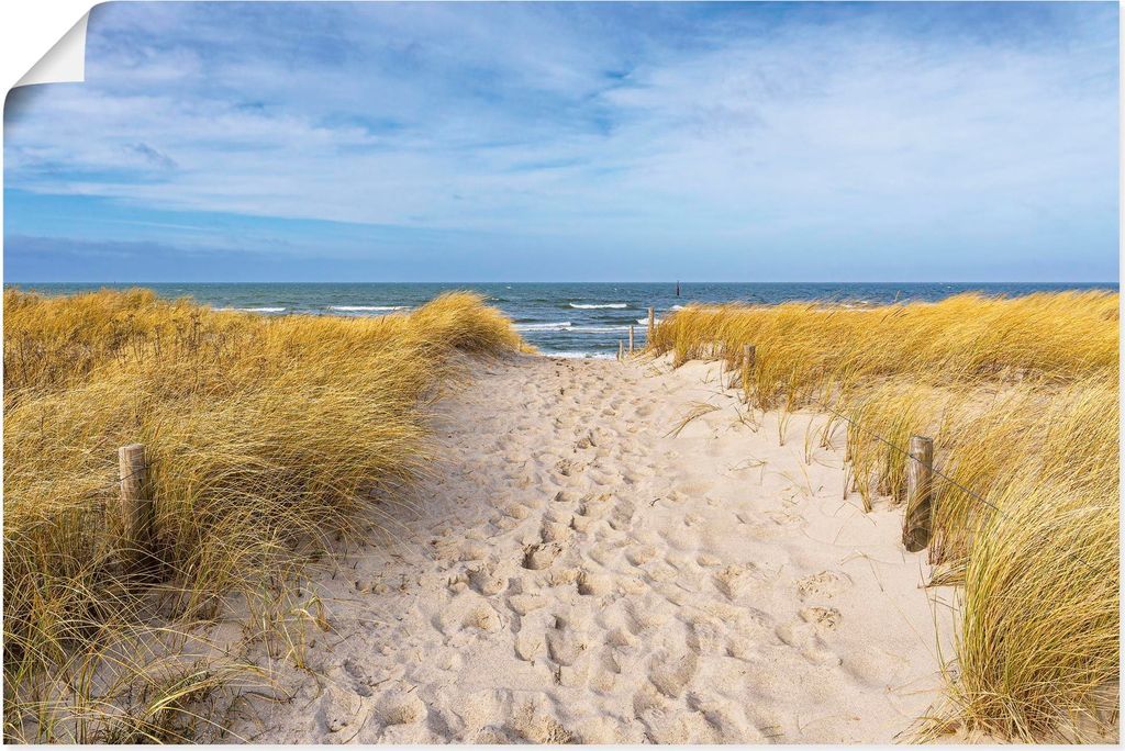 ARTland Poster Strand an der Ostseeküste Graal Müritz Größe: 120x80 cm