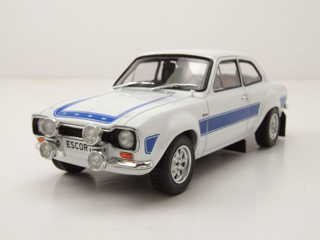 WhiteBox WB124250 - 1/24 / Ford Escort MK I RS 2000, weiss/Dekor, 1973 - Neu