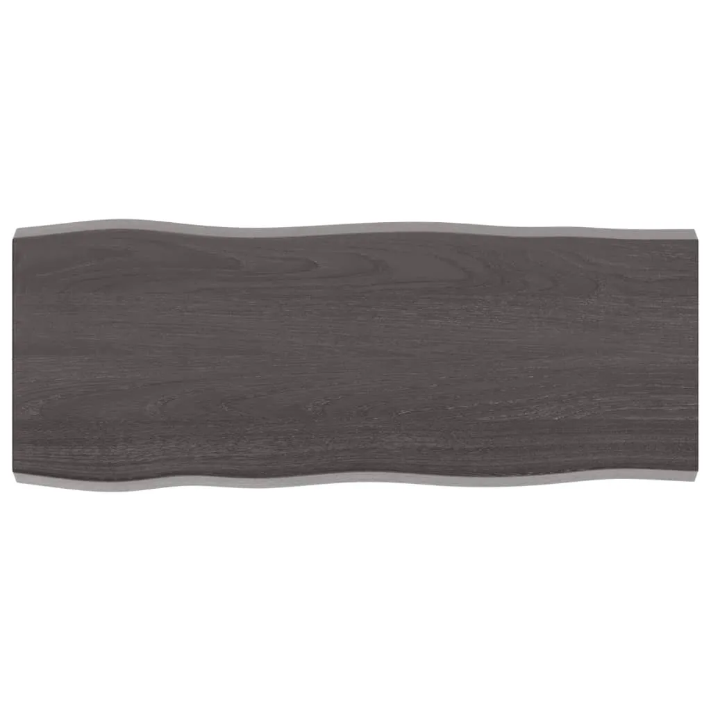 Piano del tavolo 100x40x(2-4) cm in legno massiccio trattato bordo albero