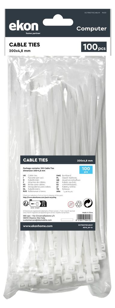 Kabelbinder 200x4,8 mm 100 Stk.