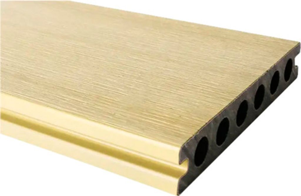 Konsta WPC Terrassendiele Nativo Hohlkammerprofil beschichtet 3000 x 138 x 23 mm Eiche creme