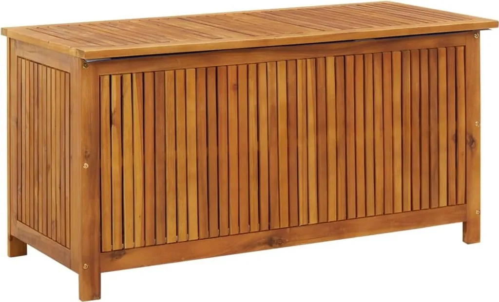 Coffre de rangement terrasse pour coussins 113x50x58 cm bois d'acacia