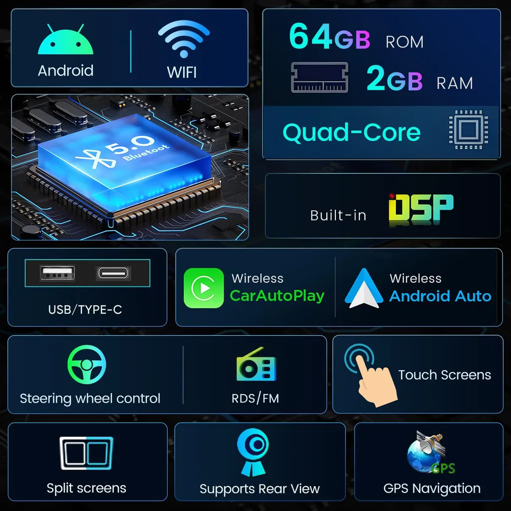 Autoradio Audi A3 S3 RS3 8P 2003-2013 | Android 13 CarPlay 1+32G - 4