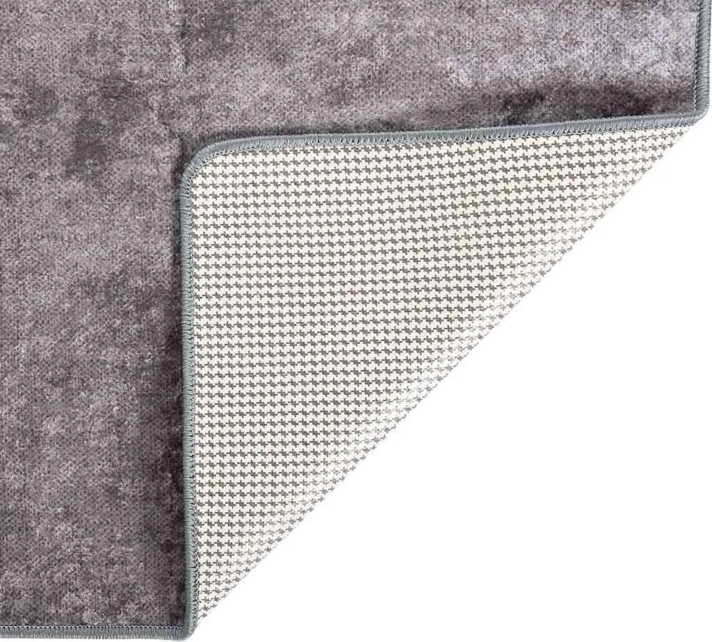 vidaXL Tapis Lavable Gris 160x230 cm Antidérapant pour Salon et Chambre