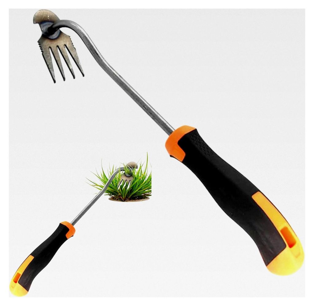 Edelstahl Hand-Unkrautstecher mit Gummigriff für die Gartenarbeit
